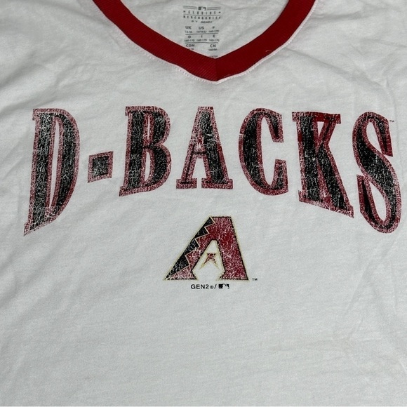 Gen2 MLB D Backs v neck tee short sleeves kids NWT Large - Picture 3 of 5